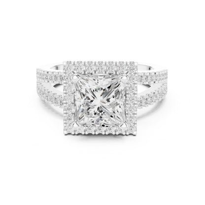 Princess Halo Lab Grown Diamond Engagement Ring