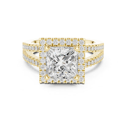 Princess Halo Lab Grown Diamond Engagement Ring