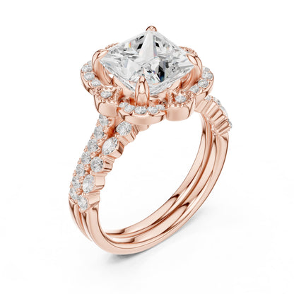 Princess Halo Lab Grown Diamond Engagement Ring