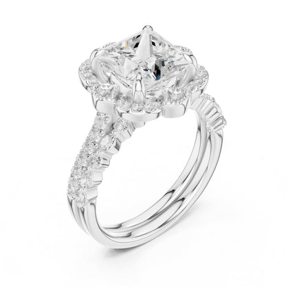 Princess Halo Lab Grown Diamond Engagement Ring