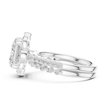 Princess Halo Lab Grown Diamond Engagement Ring