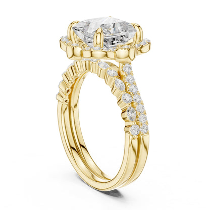 Princess Halo Lab Grown Diamond Engagement Ring
