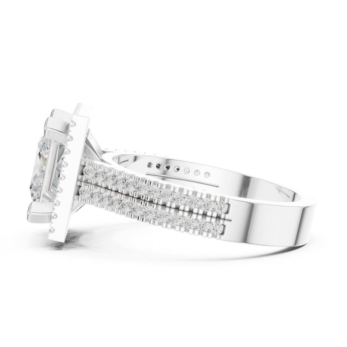 Princess Halo Lab Grown Diamond Engagement Ring