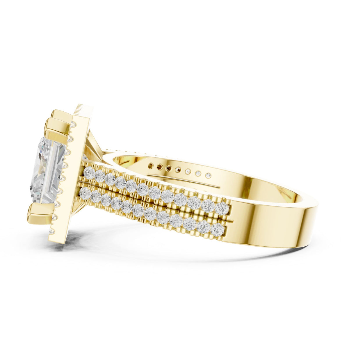 Princess Halo Lab Grown Diamond Engagement Ring