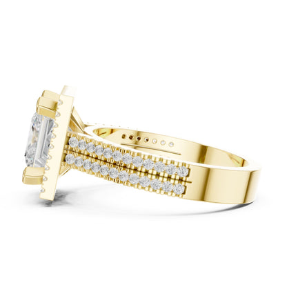 Princess Halo Lab Grown Diamond Engagement Ring