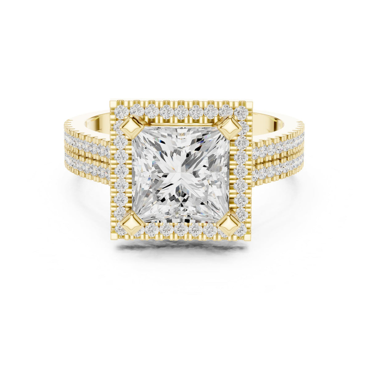 Princess Halo Lab Grown Diamond Engagement Ring
