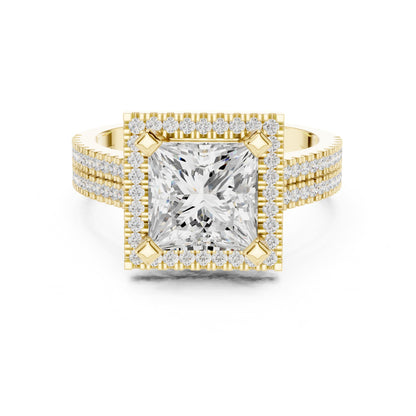 Princess Halo Lab Grown Diamond Engagement Ring