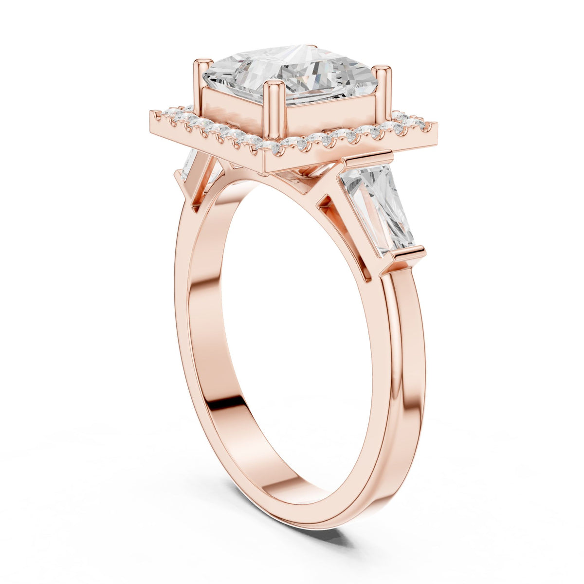 Princess Halo Lab Grown Diamond Engagement Ring
