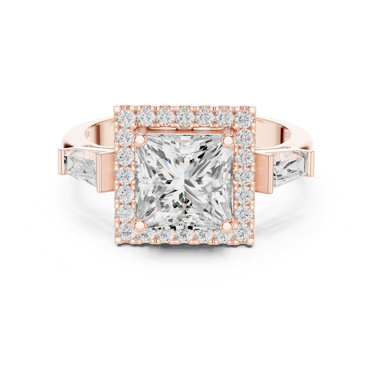 Princess Halo Lab Grown Diamond Engagement Ring