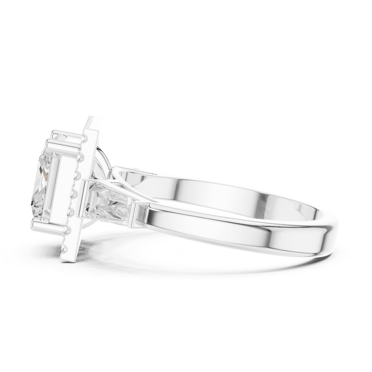 Princess Halo Lab Grown Diamond Engagement Ring