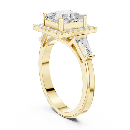Princess Halo Lab Grown Diamond Engagement Ring