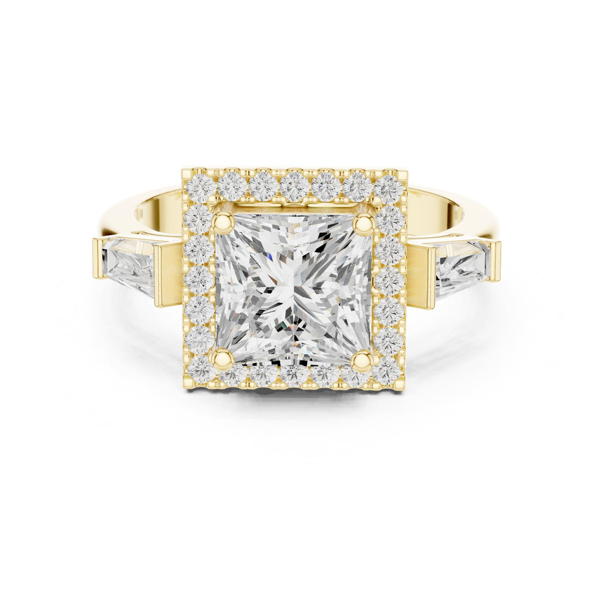 Princess Halo Lab Grown Diamond Engagement Ring