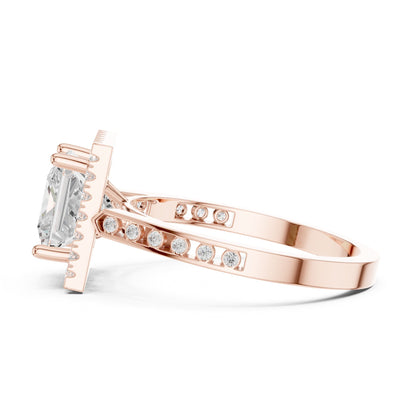 Princess Halo Lab Grown Diamond Engagement Ring