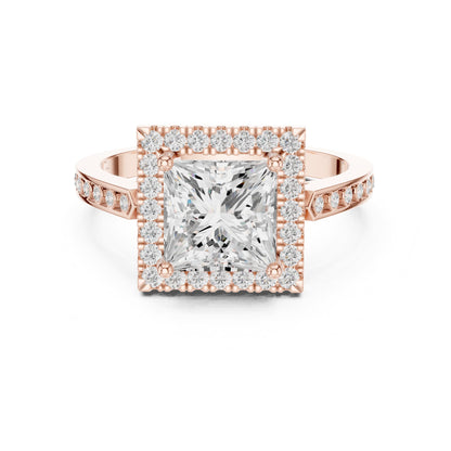Princess Halo Lab Grown Diamond Engagement Ring