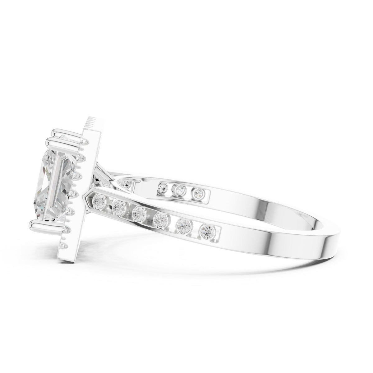 Princess Halo Lab Grown Diamond Engagement Ring