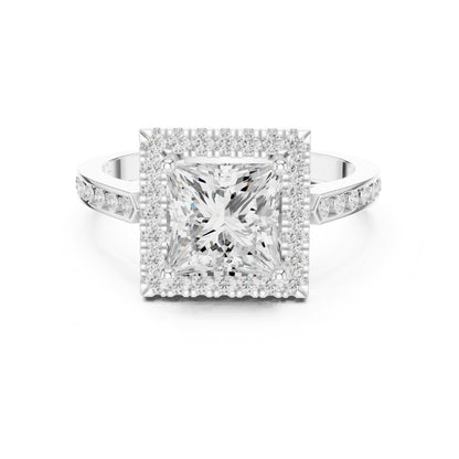 Princess Halo Lab Grown Diamond Engagement Ring