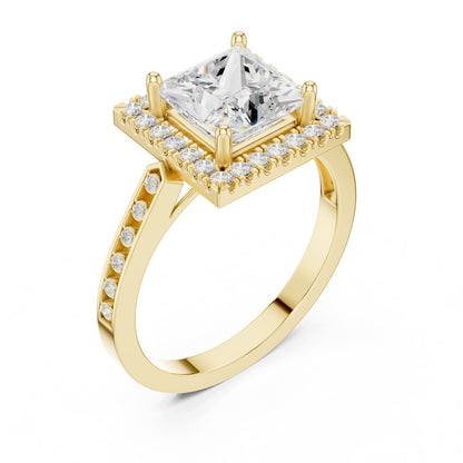 Princess Halo Lab Grown Diamond Engagement Ring