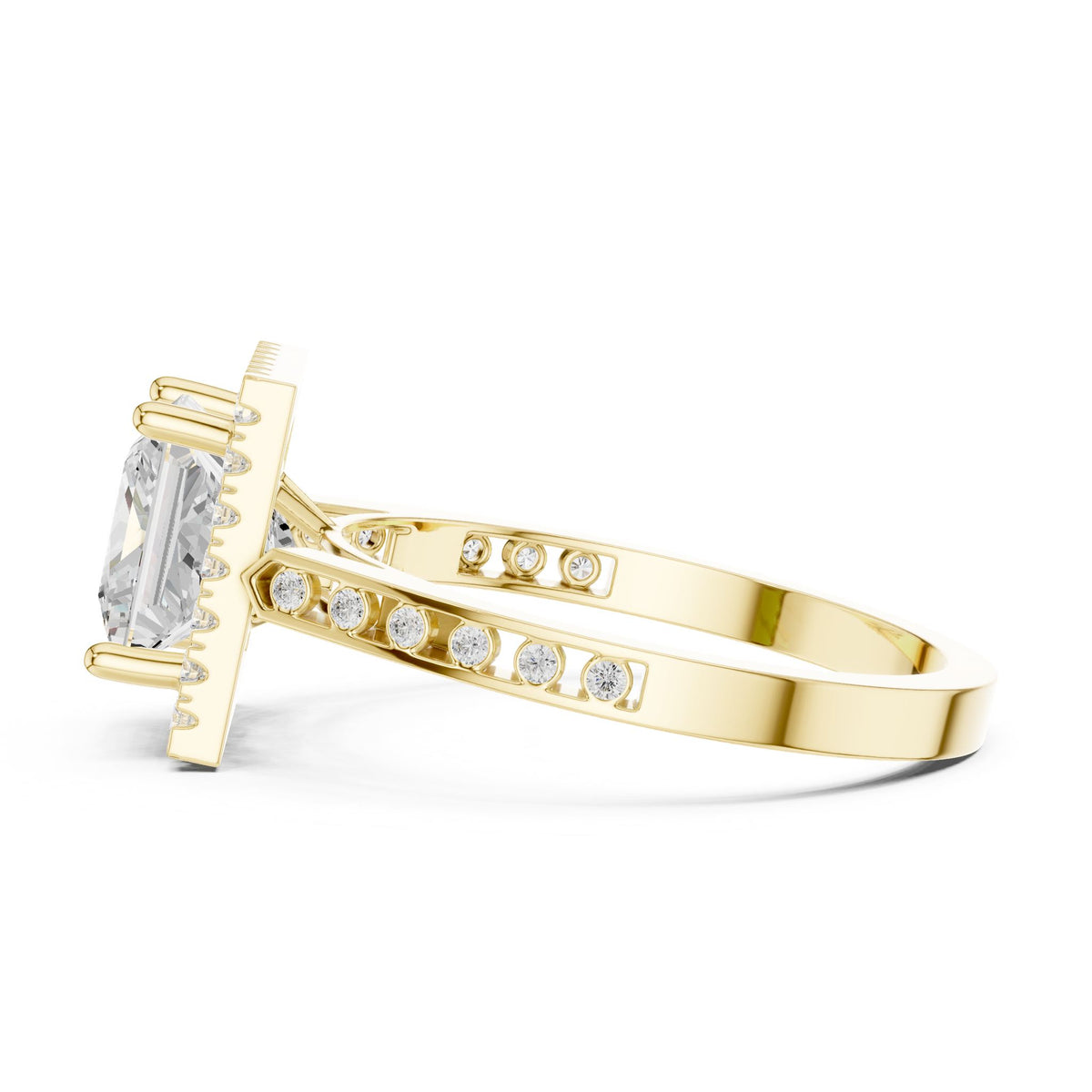Princess Halo Lab Grown Diamond Engagement Ring