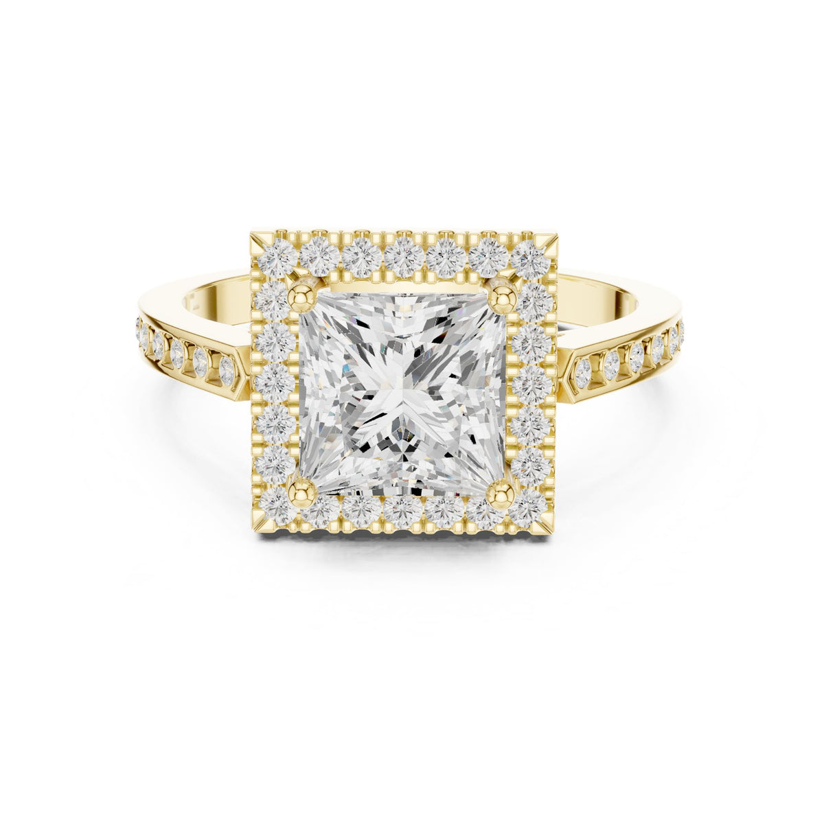 Princess Halo Lab Grown Diamond Engagement Ring