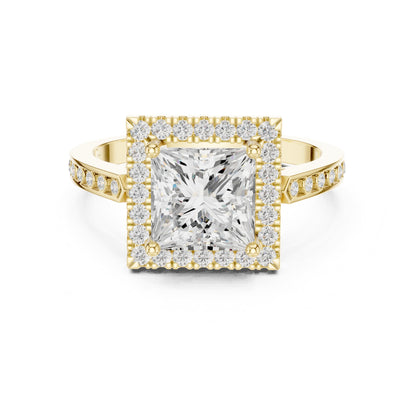 Princess Halo Lab Grown Diamond Engagement Ring