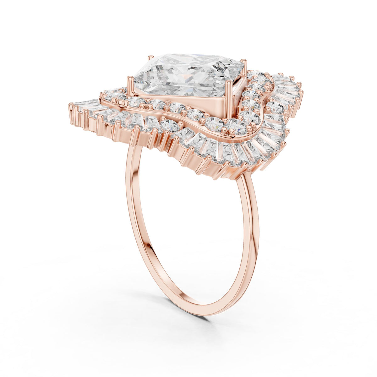Princess Halo Lab Grown Diamond Engagement Ring