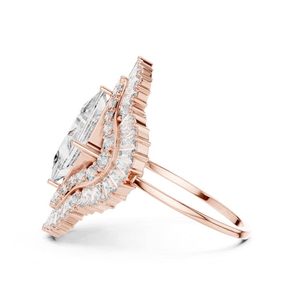 Princess Halo Lab Grown Diamond Engagement Ring