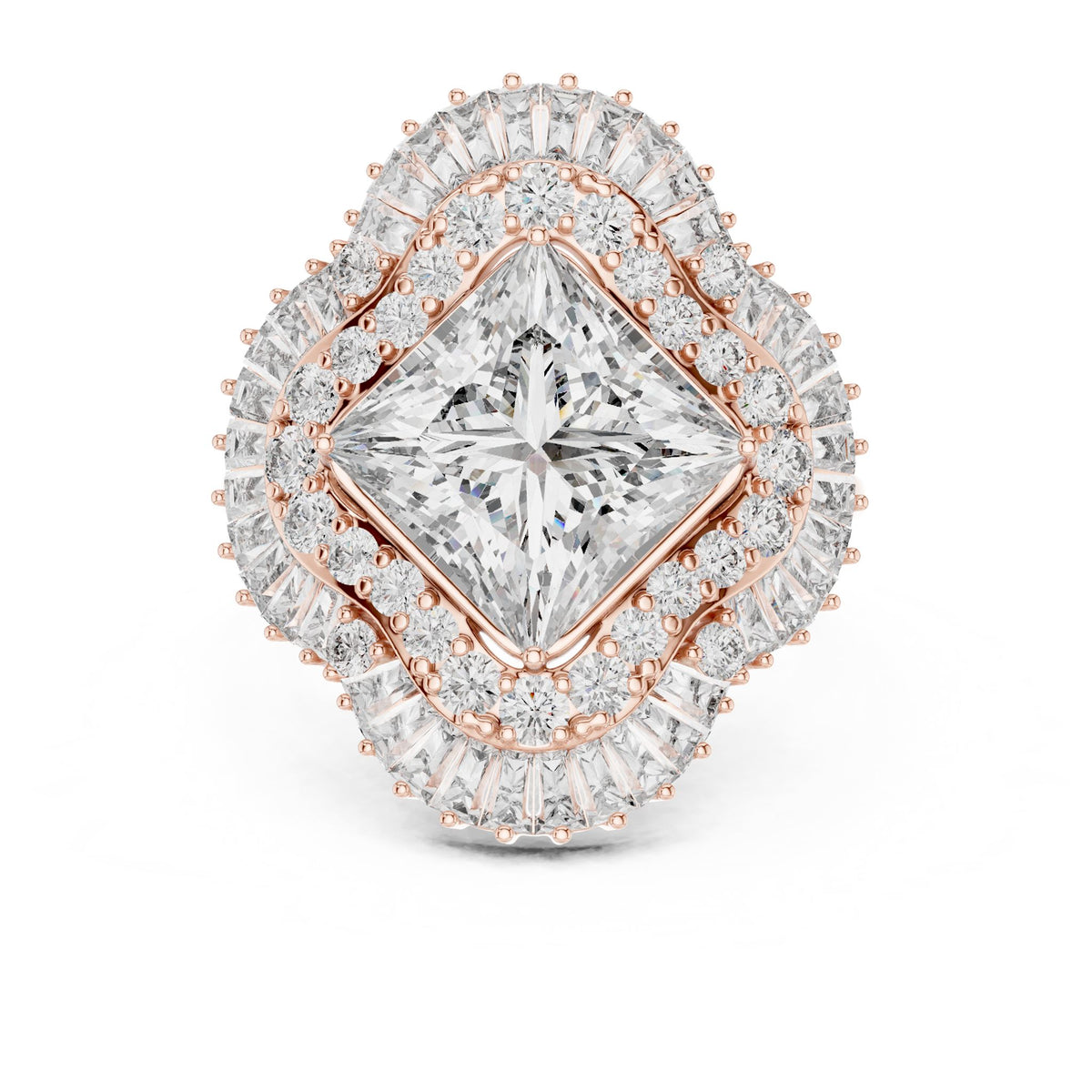 Princess Halo Lab Grown Diamond Engagement Ring