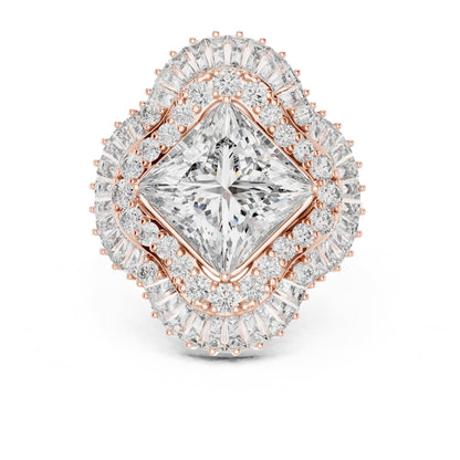 Princess Halo Lab Grown Diamond Engagement Ring