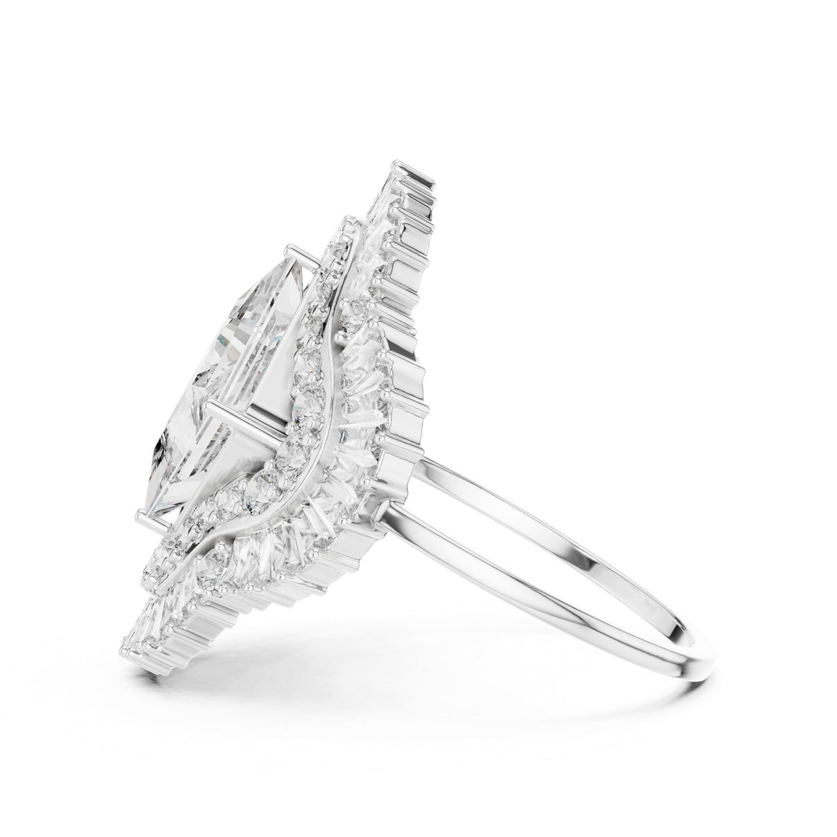 Princess Halo Lab Grown Diamond Engagement Ring