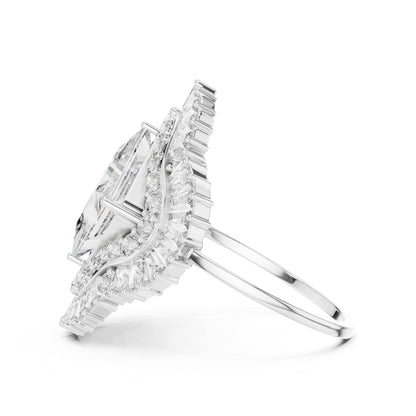 Princess Halo Lab Grown Diamond Engagement Ring