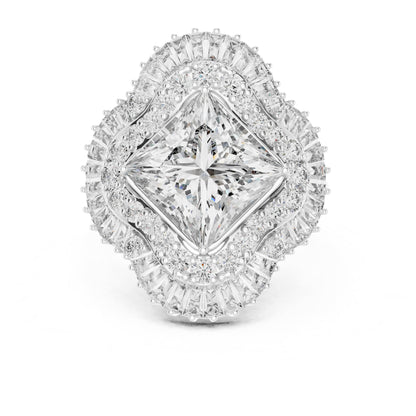 Princess Halo Lab Grown Diamond Engagement Ring