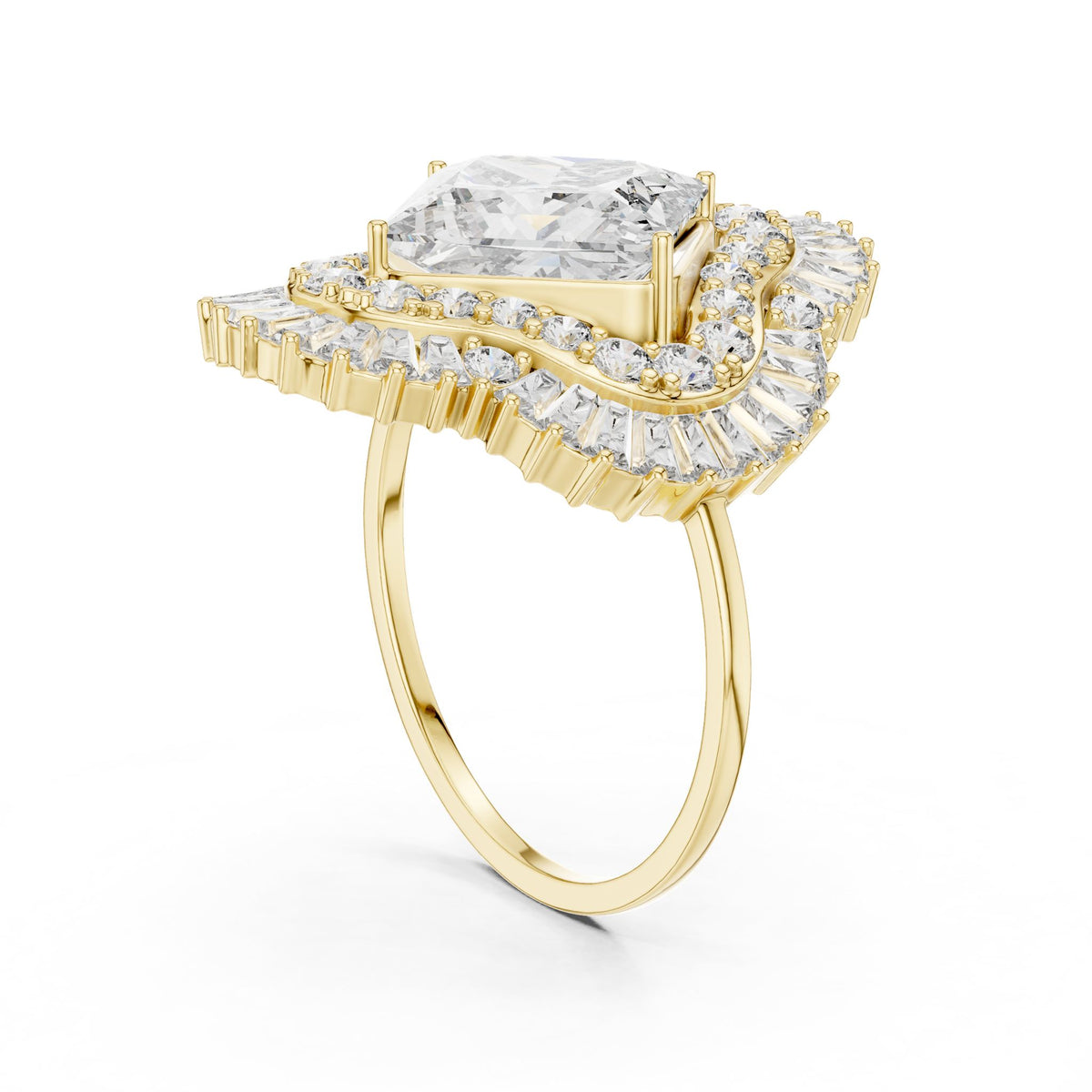 Princess Halo Lab Grown Diamond Engagement Ring