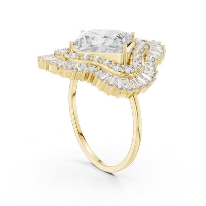Princess Halo Lab Grown Diamond Engagement Ring