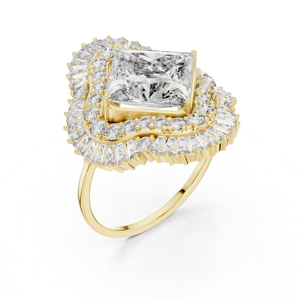 Princess Halo Lab Grown Diamond Engagement Ring