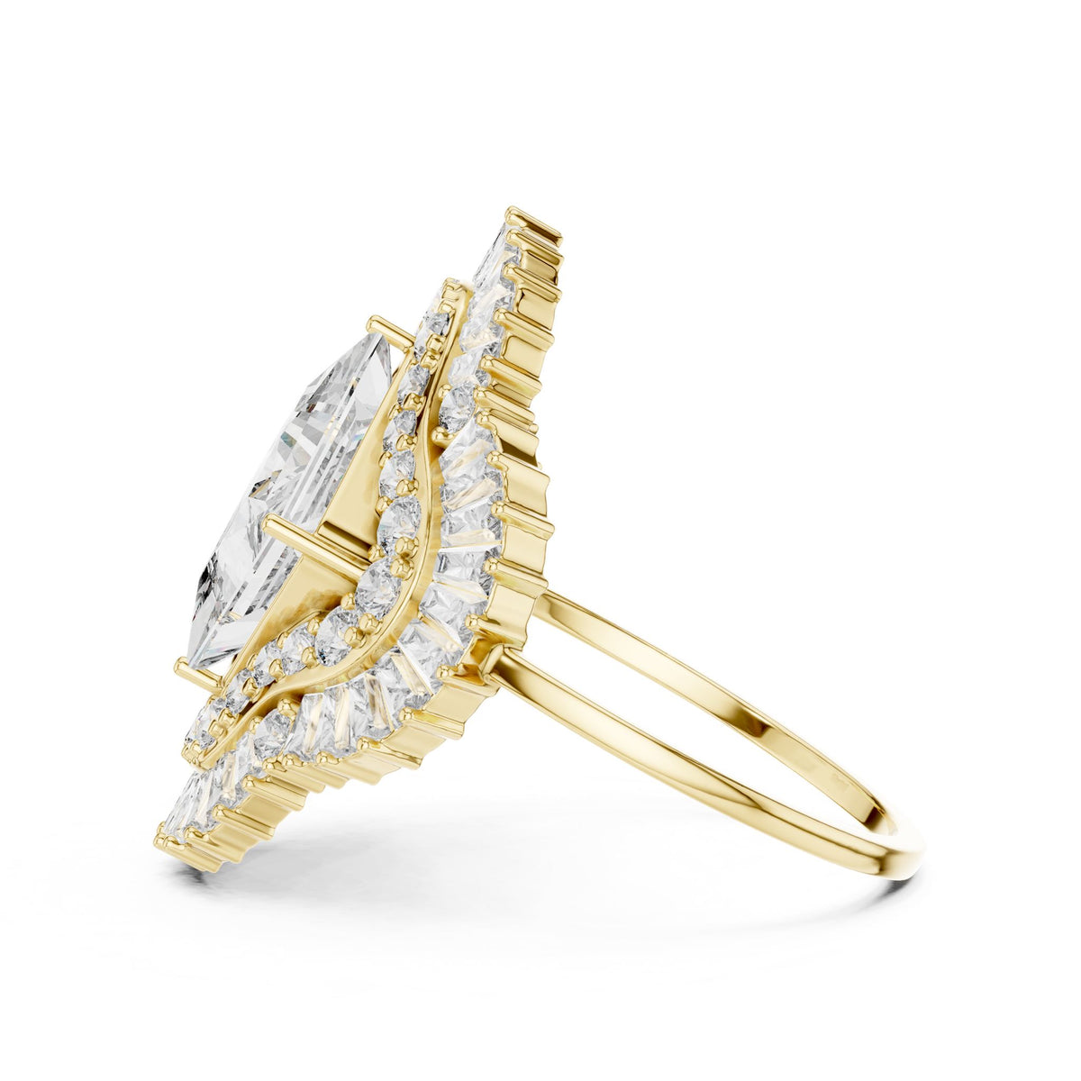 Princess Halo Lab Grown Diamond Engagement Ring