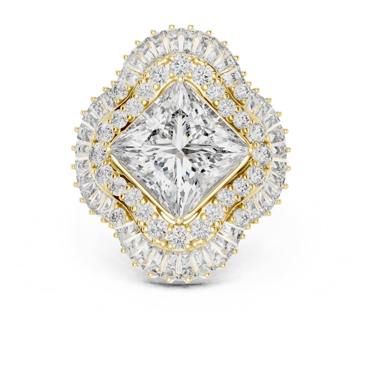 Princess Halo Lab Grown Diamond Engagement Ring