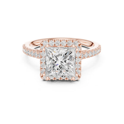 Princess Halo Lab Grown Diamond Engagement Ring