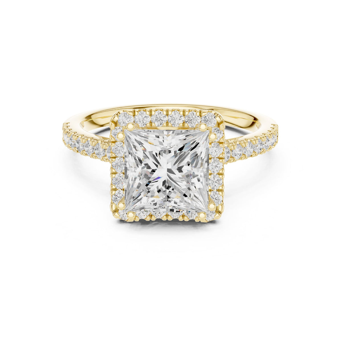 Princess Halo Lab Grown Diamond Engagement Ring