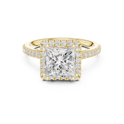 Princess Halo Lab Grown Diamond Engagement Ring