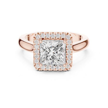 Princess Halo Lab Grown Diamond Engagement Ring
