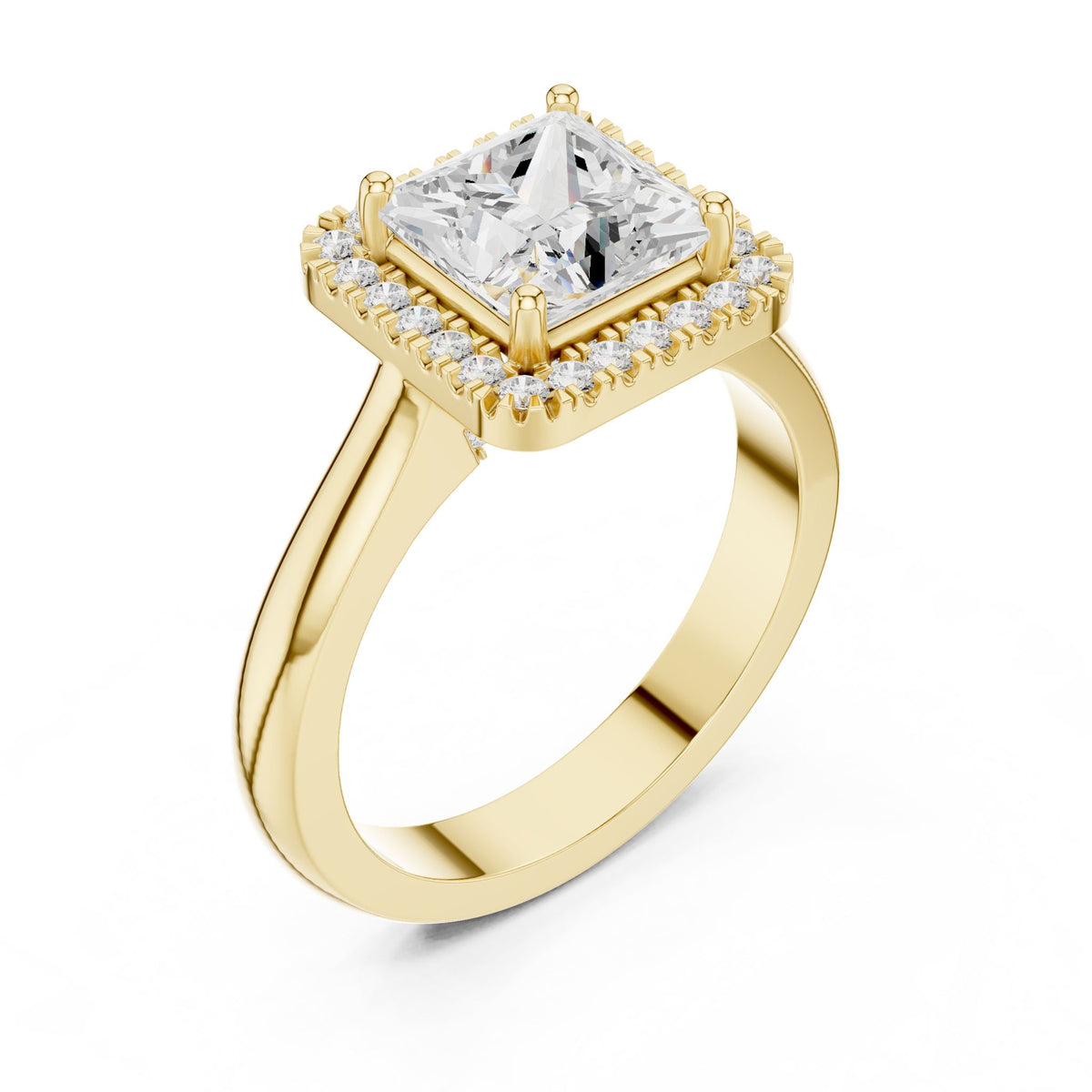 Princess Halo Lab Grown Diamond Engagement Ring
