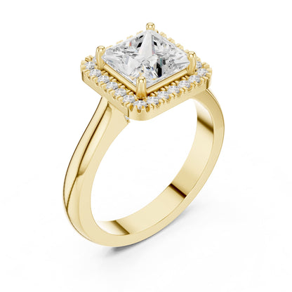 Princess Halo Lab Grown Diamond Engagement Ring