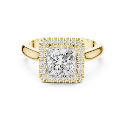 Princess Halo Lab Grown Diamond Engagement Ring