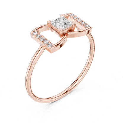 Princess Halo Lab Grown Diamond Engagement Ring