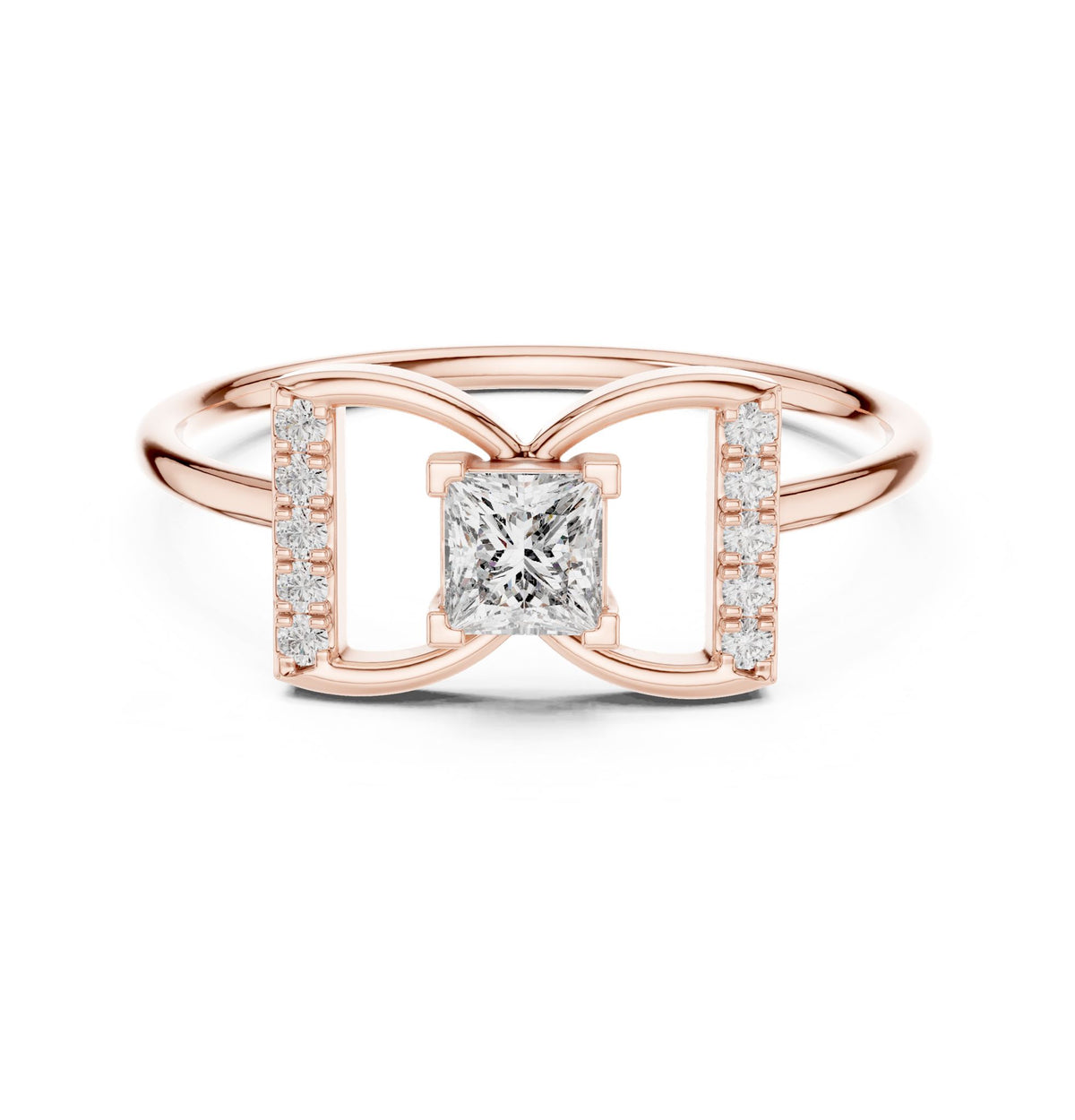 Princess Halo Lab Grown Diamond Engagement Ring