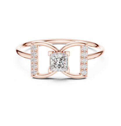 Princess Halo Lab Grown Diamond Engagement Ring