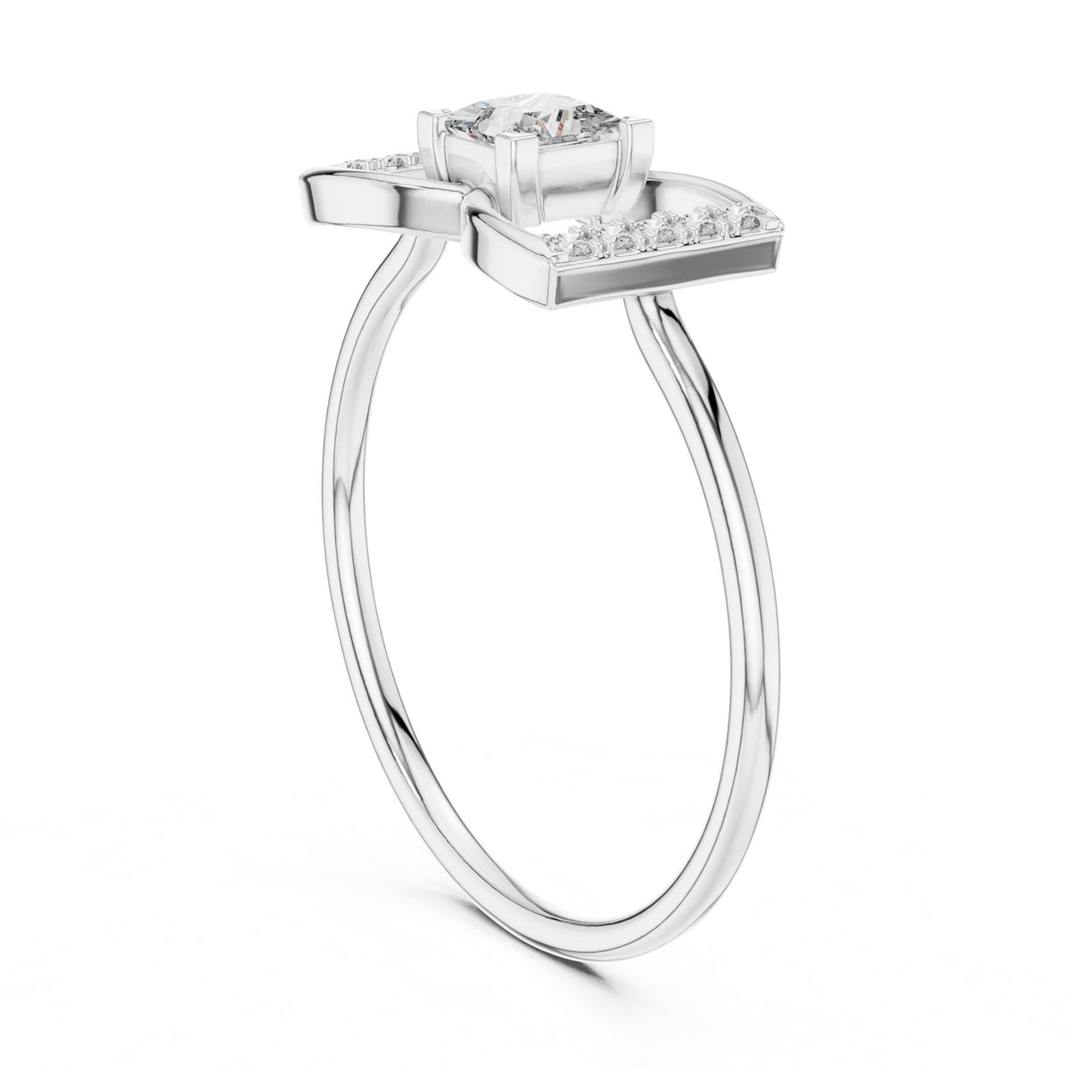 Princess Halo Lab Grown Diamond Engagement Ring