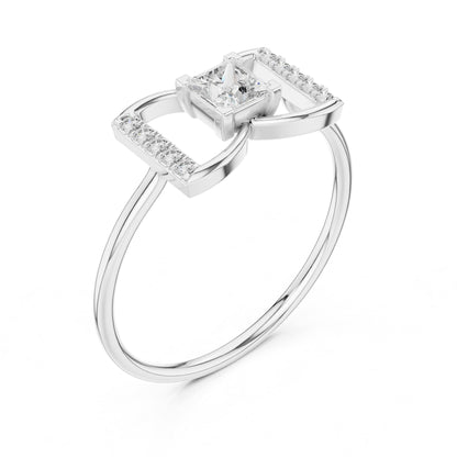 Princess Halo Lab Grown Diamond Engagement Ring