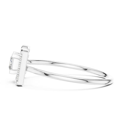 Princess Halo Lab Grown Diamond Engagement Ring
