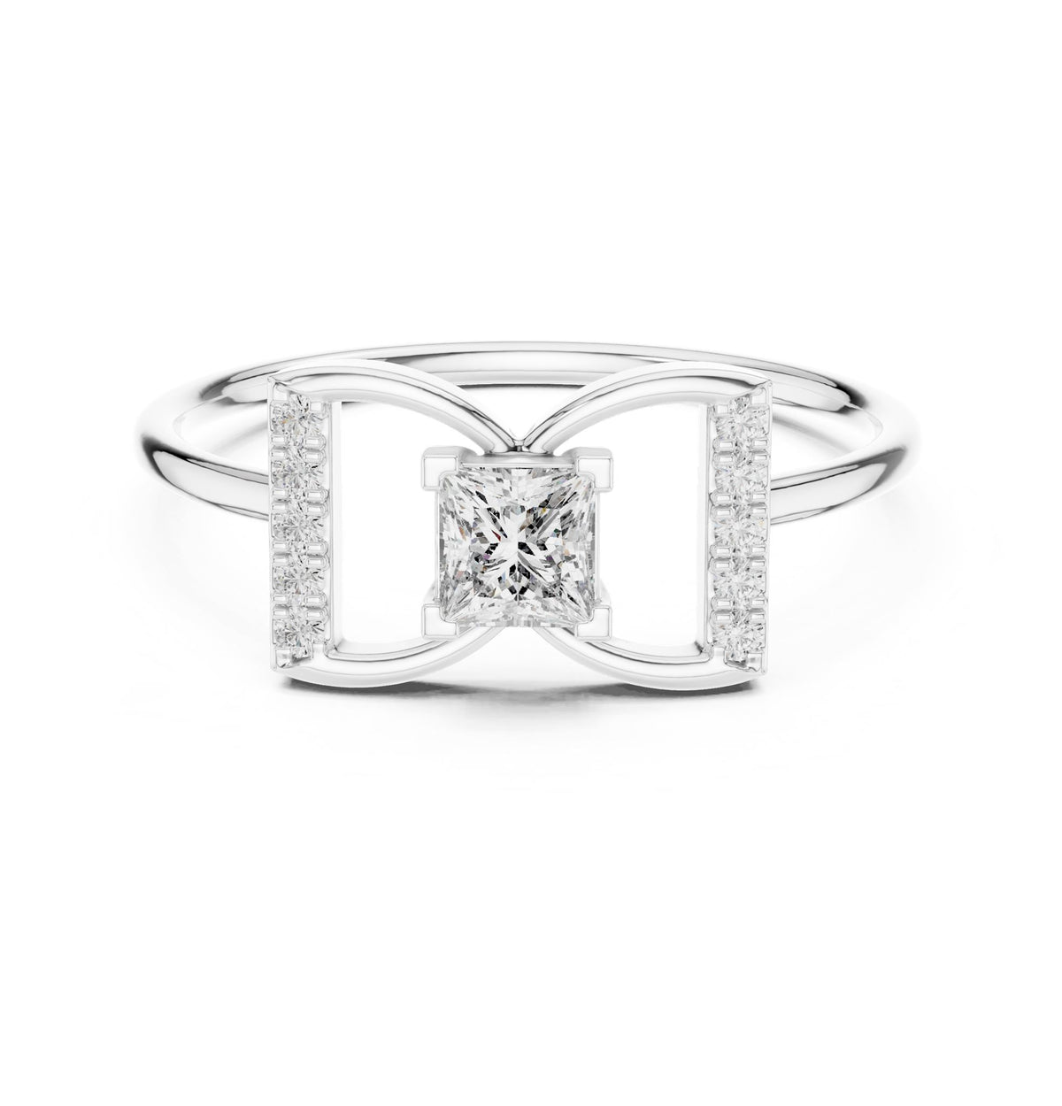 Princess Halo Lab Grown Diamond Engagement Ring